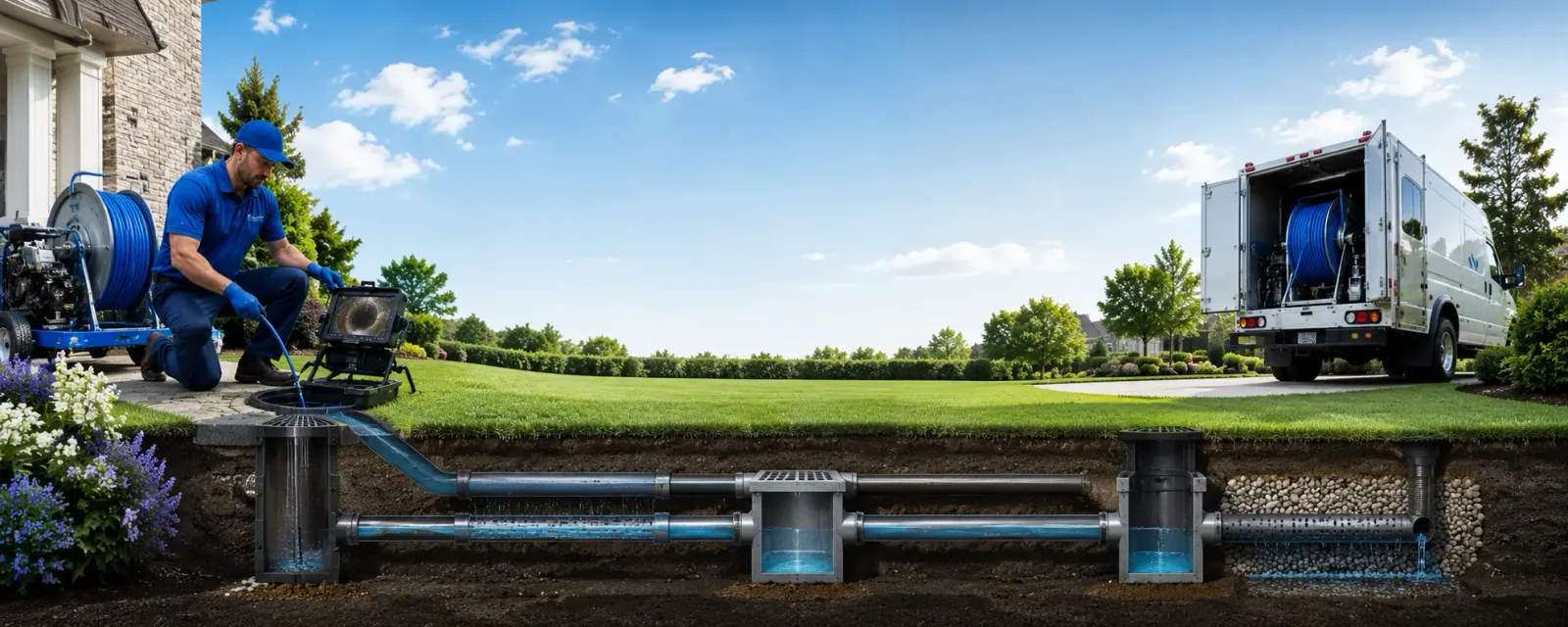 Outdoor drain cleaning information for East Waterford, PA